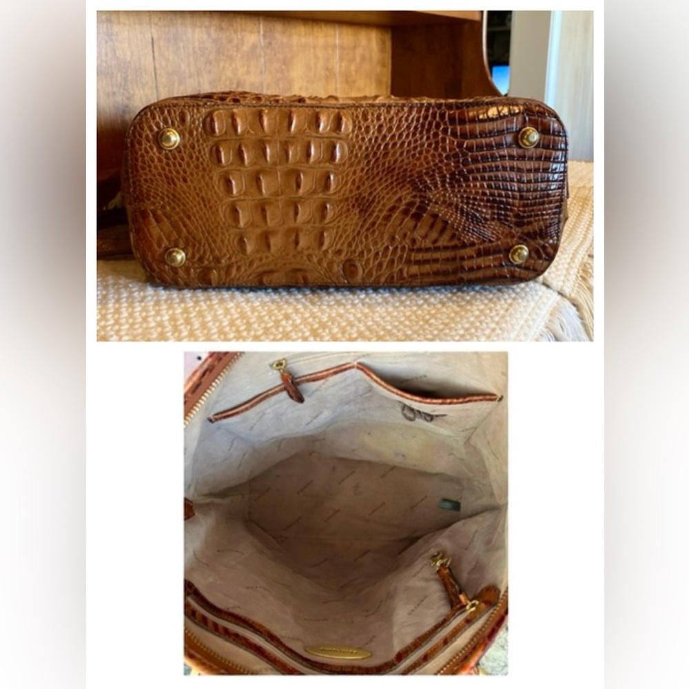 🌳🌞EUC Large Brahmin Tasseled Asher Tote in Toasted Almond🌞🌳 - Picture 9 of 12